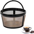 thumbnail image 1 of Filtro de café reutilizable POWKOL, cesta para 8 a 12 tazas, filtro de repuesto, filtro permanente con malla de acero inoxidable., 1 of 6