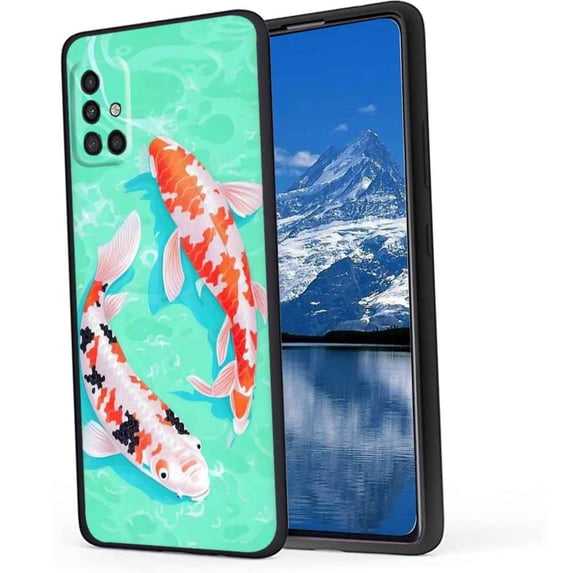 Compatible with Samsung Galaxy A71 4G Phone Case, koi-fish-39 Case Silicone Protective for Teen Girl Boy Case for Samsung Galaxy A71 4G
