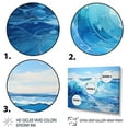 thumbnail image 3 of Designart "The Oceans Infinite Sapphire Beauty II" Landscapes Floater Framed Canvas Wall Art, 3 of 7