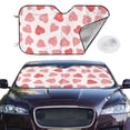 thumbnail image 2 of Balery Pink Hearts1 Windshield Sun Shade, Car Front Window Sunshade Cover ,Automotive Interior Portected Blocks Uv Rays For Car Pickup Truck Suv Accessories- Small, 2 of 7