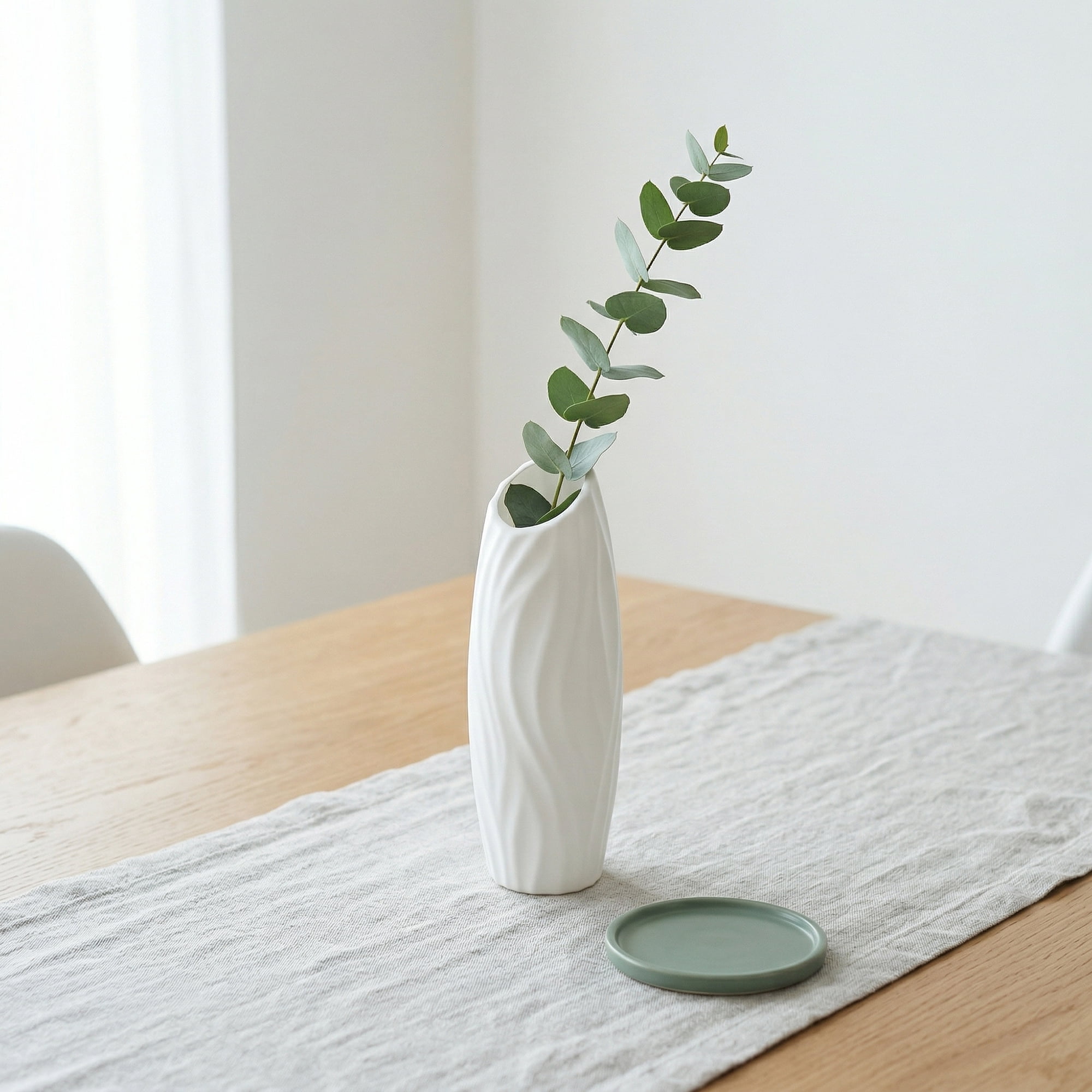 Unique Bargains Bud Vase for Single Stem Roses Plastic Vase White 2.8"L x 2.8"W x 7.9"H