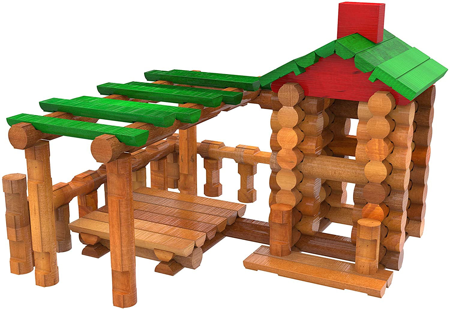 Age 3 268 Pieces Real Wood Parts Lincoln Logs Classic Farmhouse K'nex OBO 