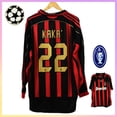 thumbnail image 2 of Ropa de Fútbol AC Milan jersey 06/07 classic retro Champions League Versión final En Casa Manga Larga Manga corta No.22 Kaka AC Milan 2006, 2 of 4