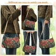 thumbnail image 5 of Adorned Poinsettia Holly Leaves Women Handbags Shoulder Bag Cross Body Bag with Crossbody Strap Hobo Bags Chain Strap, 5 of 7