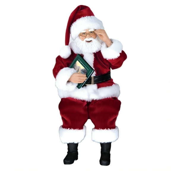 The Ashton-Drake Galleries The Night Before Christmas Storybook Santa Doll Speaking with Classic Recording Holiday Decoration by Thomas Kinkade 18-inches