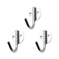 thumbnail image 1 of Ganchos de pared de fijación de acero inoxidable, gancho redondo sólido para toalla de baño (plateado), 3 uds., 1 of 5