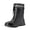 Black, variant on YUEHUA Mens Rain Boots, Mid Calf Rain Boots, Outdoor Rubber Boots, Minimalist Piece Molding Design, Hiking Daily Wear, Waterproof Shoes, Anti- Shoes