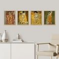 thumbnail image 5 of PixonSign Framed Wall Art Gustav Klimt The Kiss Golden Portraits Illustrations Posters, Set of 4 Vintage Humanities Fine Art Retro Canvas Prints for Home Decor - 11"x14" Natural, 5 of 5