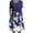 Navy, variant on Ichuanyi Dresses for Women 2022, Fall Women's Summer Casual Round Neck Short Sleeve Folding Floral Printed Dresses