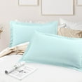 thumbnail image 2 of Unique Bargains Pillowcases Soft Microfiber Pillow Shams Set of 2 Jumbo Light Gray, 2 of 8