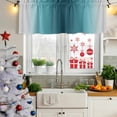 thumbnail image 5 of 2 Pack Valances for Window, Turquoise Grey Ombre Short Curtains for Kitchen Bedroom Living Room, Farmhouse Gradient Minimalist Rod Pocket Small Window Treatment Valance Drapes 54 x 18 Inch, 5 of 8