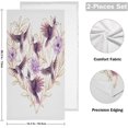 thumbnail image 2 of SKYSONIC 2 Pack Birds Flowers Valentines Bath Hand Towels, Ultra Soft and Absorbent, Watercolor Floral Heart Decorative Fingertip Face Towel for Home, Bathroom, Kitchen, 28.3"x14.4", 2 of 5