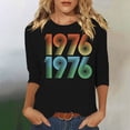 thumbnail image 2 of Lumosvexa Women Graphic Short Shirt Sleeved Tops Womens Casual T-Shirt Crew Neck T-Shirt Black Size S, 2 of 5