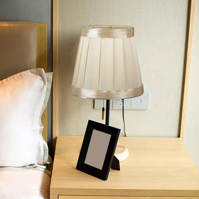 Cubierta para pantalla de lámpara de mesa, cubierta para lámpara de noche, pantalla de tela, mano de obra fina, sala de estudio moderna multifuncional