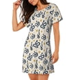 thumbnail image 2 of Gaeub Snake Print Women's Short-Sleeved Nightdress,Loose Comfy Pajama Sleepwear,Summer Night-dresses for Women, 2 of 6