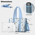 thumbnail image 5 of Teacher Tote Bag,Pug and Footprints Teacher Utility Tote Bag,Large Work Tote Bags for Women with Multiple Pockets,Top Zipper Closure,13.8x10.6x6.7 Inch, 5 of 5