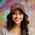 thumbnail image 3 of Dalix Chicken Embroidered Cotton Baseball Hat Adjustable Dad Cap Womens in Washed Red, 3 of 5
