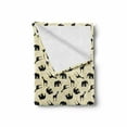 thumbnail image 2 of Giraffe Soft Flannel Fleece Throw Blanket, Pattern with Cartoon Giraffes and Elephants on Spotty Background Wildlife, Cozy Plush for Indoor and Outdoor Use, 50" x 60", Multicolor, by Ambesonne, 2 of 6