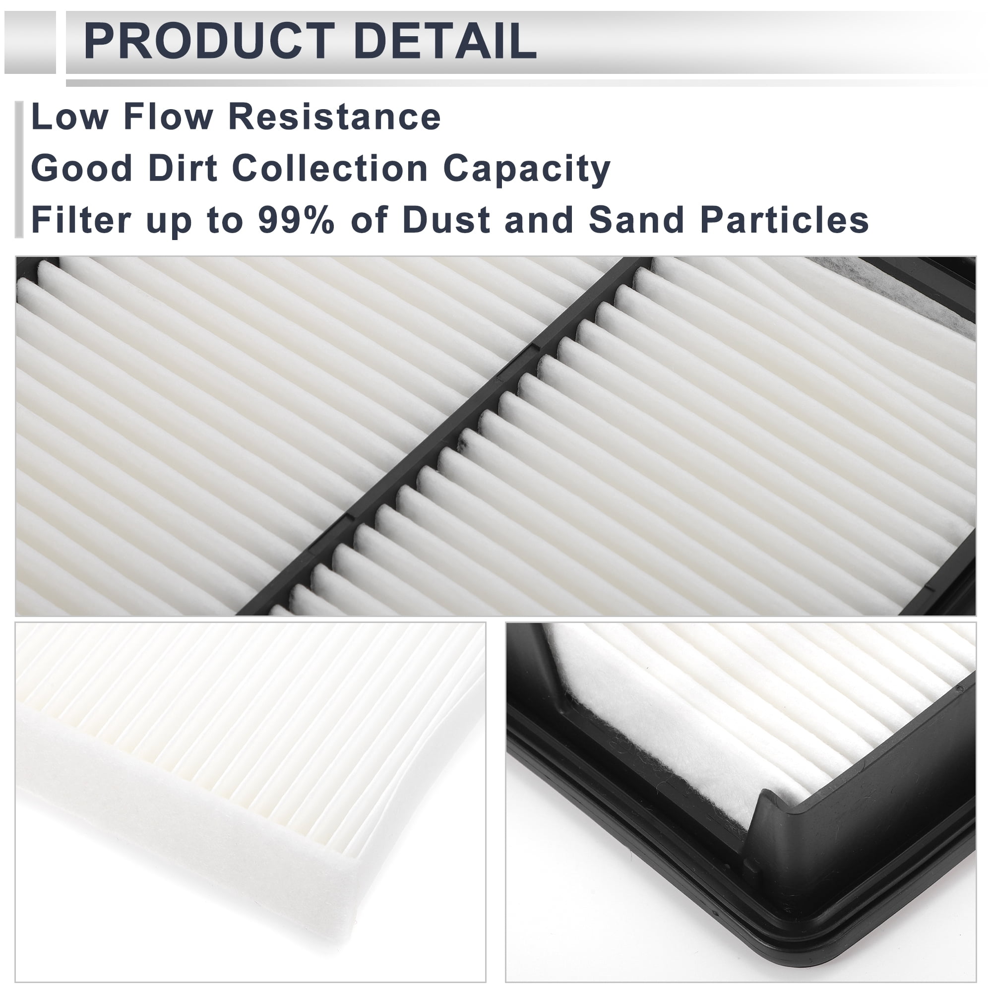 Unique Bargains Engine Cabin Air Filter Combo Set for Honda Civic 1.8L 2006-2011