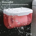 thumbnail image 3 of Kearding Caja de pañuelos Universal para baño montada en la pared, almacenamiento resistente sin perforaciones, soporte para servilletas de papel Juegos de accesorios de baño Rosado, 3 of 6
