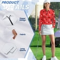 thumbnail image 5 of Uorisanigo Valentine's Day Heart Womens Long Sleeve Golf Shirt Soft Comfortable Moisture Wicking Casual Tennis Activewear Washable Tennis Tops for Workout Sports, 5 of 7