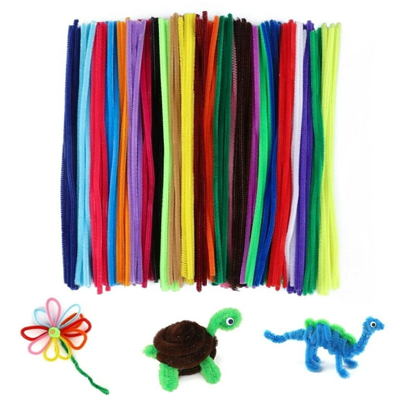 GIXUSIL 100Pcs Pipe Cleaners Craft Bulk,Kids Toys & Games Gifts,Pipe Cleaners Craft, Arts Crafts,Chenille Stems Art Supplies for Projects Creative DIY Room Decor,Christmas Decorations, Toys