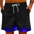 thumbnail image 4 of Midsumdr Mens Shorts 2025 Summer Casual Drawsting Beach Shorts with Pockets Hawaiian Fashion Flame Printed Plus Size Shorts, 4 of 7