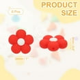 thumbnail image 2 of Knitting Needle Point Protectors, 6Pcs Needle Tip Stoppers Flower Covers Caps Stitch Stopper for Crochet Quilting Sewing DIY Crafts, Red, 2 of 6