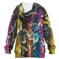 thumbnail image 2 of Power Rangers Kids Hoodie Raglan Sleeve Hooded Snap Sweatshirt Casual Wear Soft Breathable Outerwear Winter Clothes 6-7Y, 2 of 3