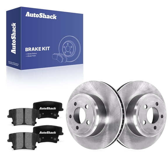 AutoShack Rear Vented Brake Rotors   Ceramic Pads 6-PC Brake Kit Replacement for 2006-2014 Dodge Charger 2005-2014 Chrysler 300 2009-2014 Dodge Challenger 12.59" (319.8 mm)
