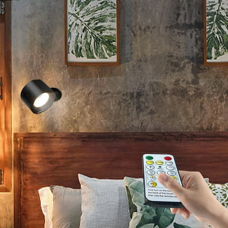 

RKSTN Led Wall Sconces Wall Lamps with Battery Operated Wall Mounted Cordless Lights with 3 Color Temperature&3 Brightness 360° Magnetic Ball USB Charging Port Home Decor on Clearance