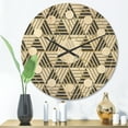 thumbnail image 2 of Designart 'Retro Triangular Design VIII' Mid-Century Modern Wood Wall Clock, 2 of 5