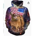 thumbnail image 1 of Hommes Femmes Unisexe Chandail à Capuche Imprimé 3d Mode Adulte Cool Animal Chandail, 1 of 2