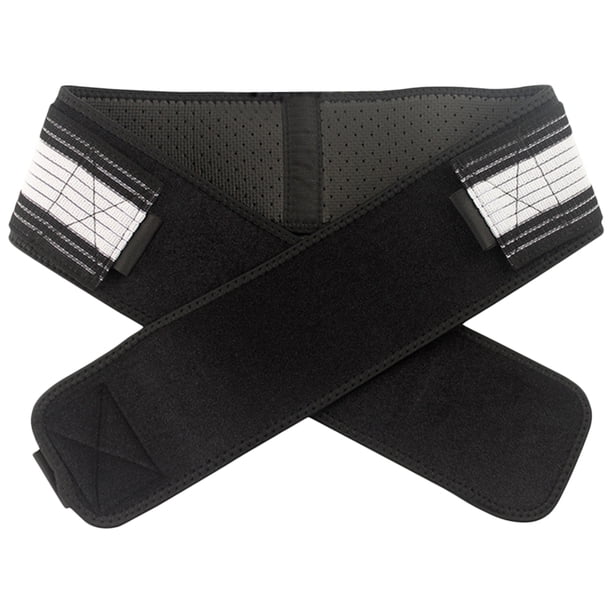 Fajas postparto con correa para el abdomen para mujeres embarazadas (blanco y negro, 109 cm)