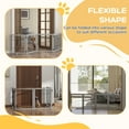 thumbnail image 4 of PawHut Wooden Pet Fence with Support Feet Light Grey, 4 of 10