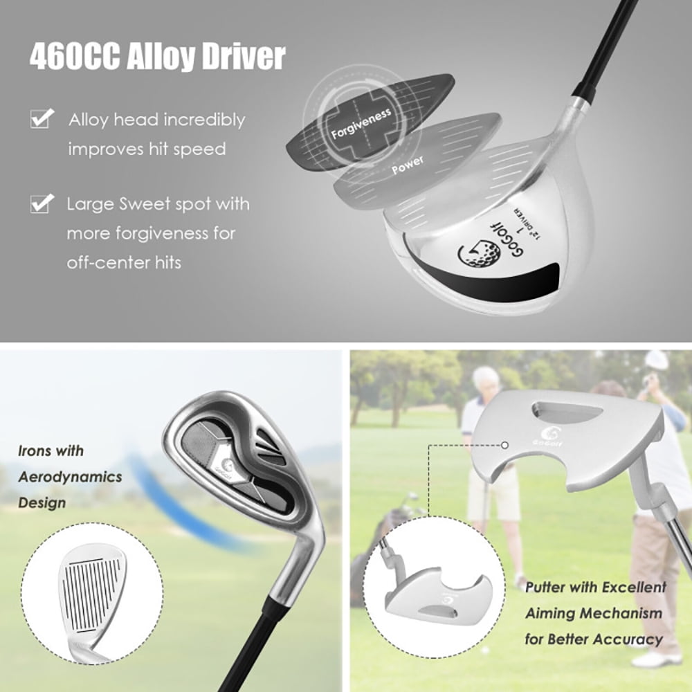 Barara King Golf Carry Bag Set ,Golf Cart Bag Set,10 Pieces Womens Complete Golf Club Set with Alloy Driver