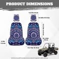thumbnail image 7 of chaqlin Purple Boho Mandala UTV Seat Covers Non Slip Waterproof Seat Cover with Headrest Covers Compatible with Rhino 700 660 450 2004-2021 All Models Easy to Install Full Protection Outdoor, 7 of 7