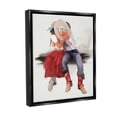 thumbnail image 4 of Stupell Industries Country Couple Kiss Abstract Painting Black Floater Framed Canvas Art Print Wall Art, 17 x 21, 4 of 10