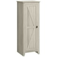 thumbnail image 1 of HOMCOM 48" Kitchen Pantry, Storage Cabinet with Barn Door, Grey, 1 of 9