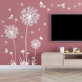 thumbnail image 3 of Farcauo Wall Decals Peel and Stick 2 Set White Dandelion Wall Stickers Large Floral Wall Stickers & Murals Vinyl Wall Art Flower Wall Decals for Living Room Bedroom Bathroom Door Restroom, 3 of 7