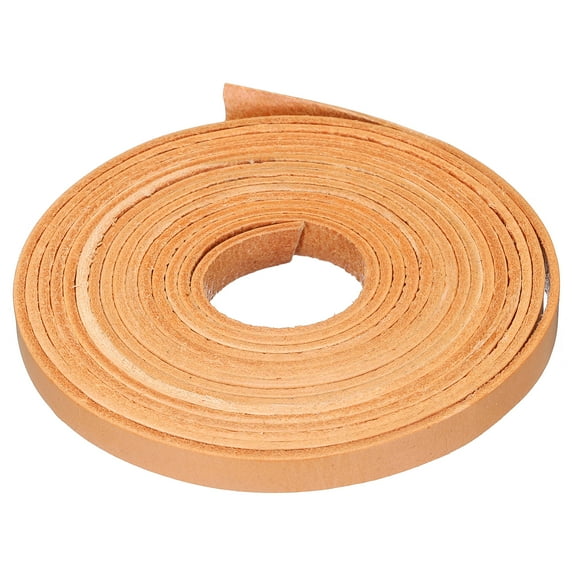 3.3 Yards 8mm Flat Leather Cord, Leather Lacing Strips for DIY Making Crafts Pure Brown