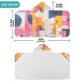 thumbnail image 4 of Yayeee Kids Hooded Towels Toddler Soft Absorbent Beach Bathing Wrap 50" x 23.5", Art Geometric, 4 of 5