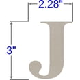thumbnail image 2 of Pack of 1, 3 Inch x 1/4 Inch J Times New Roman Bold Wood Letters for Wood Craft Project, Children or Adult Art Work, Home and Holiday Décor and DIY Fun, Made in USA, 2 of 2