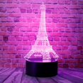 thumbnail image 1 of Lámpara Bantogogo 3D Torre Eiffel LED Luz Nocturna 7 Colores 5V, 1 of 9
