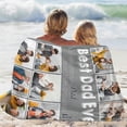 thumbnail image 2 of AISENIN Dad Gifts Custom Blanket with Photos Birthday Gifts for Dad Best Dad Ever Gifts Personalized Pictures Blanket, 2 of 5