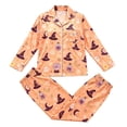 thumbnail image 6 of MEZZALL Women Halloween Autumn Button Front Long Sleeve Lapel Top With Chest Pocket Elastic Waist Full Length Pants Pajama Set Casual Home Wear Pajamas Breathable 2 Piece Pjs, 6 of 6