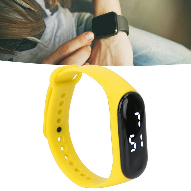 Relaj Digital Pantalla de Luz Blanca Led Espejo de Plástico Movento Electrónico Correa de Silicona RELOJ Deportivo Para Estudiantes Correr Viajar Caminar