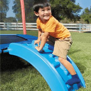 Little Tikes Climb 'n Slide 7' Trampoline with Enclosure, Hexagon, Indoor Outdoor Backyard Play, Blue- For Kids Boys Girls Ages 3 4 5+ to 10 Year Old - image 3 of 7