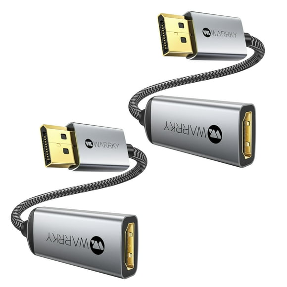 Adaptador DisplayPort a HDMI, paquete de 2 unidades, 4K UHD Warrky