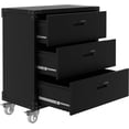 thumbnail image 3 of 3 Drawers Metal Tool Cabinet with Wheels, Black Garage Storage Cabinets, Easy Assembly Rolling Tool Chest for Home, Warehouse, Workshop, Basement - 35.4" H x 31.5" W x 16.5" D, 3 of 7